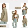 Womens Corduroy Shirts Oversized Button Down Long Sleeve Jacket Shackets Loose Blouses Fall Casual Outfits