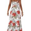 41Yetc8EsjL.jpg Girl's Floral Sleeveless Split Thigh Ruffle Hem Summer Boho Maxi Cami Dress