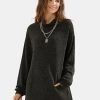 Womens Casual Oversized Long Sleeve Sweater Dress with Pocket Loose Fit Knit Fall Winter Long Pullover Sweater Tunic