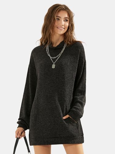 Womens Casual Oversized Long Sleeve Sweater Dress with Pocket Loose Fit Knit Fall Winter Long Pullover Sweater Tunic