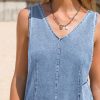 Womens High Roller Denim Bib Jumpsuits Casual Loose Sleeveless Baggy Overalls Jeans Pants Jumpers with Pockets