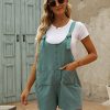 Women's Casual Summer Cotton Linen Rompers Overalls Jumpsuit Shorts