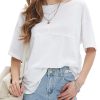 Womens Summer Oversized T Shirts Beach Vacation Outfits 2025 Loose Workout Short Sleeve Tops Y2K Casual Basic Tee