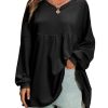 Womens Fall Long Sleeve Shirts V Neck Casual Maternity Tops Loose Babydoll Pullover Dressy Tunic Blouse Outfits 2025