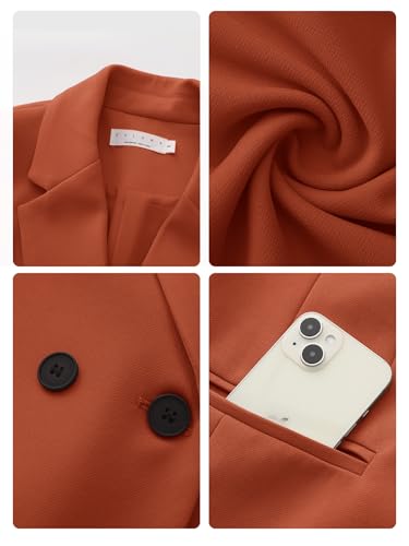 Women's Business Casual Blazers Lightweight Long Sleeve Knit Lapel Loose Fit Work Office Suit Jackets with Pocket 2025