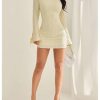 Women's Sexy Boat Neck Backless Mini Dress Bell Sleeve Bodycon Y2k Going Out Short Dress