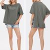 Womens Summer Oversized T Shirts 2025 Casual Short Sleeve Loose Maternity Tops Crewneck Tunic Plus Gym Workout Top