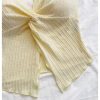 Women's Twist Front Tie Halter Neck Split Hem Backless Summer Going Out Crop Top
