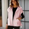 Women's Fleece Vest Casual Sleeveless Button Down Winter Warm Sherpa Jacket with Pockets