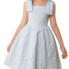 Girl's Flower Girl Dress Bow Sleeveless Fit and Flare A Line Party Wedding Jacuqard Dress