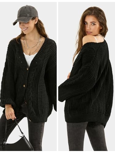 41p2nBmCOYL.jpg Womens 2025 Oversized Cardigan Sweaters Fall Winter Lightweight Soft Knit Cardigan Open Front Button Outwear Coats