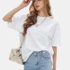 Womens Summer Oversized T Shirts Beach Vacation Outfits 2025 Loose Workout Short Sleeve Tops Y2K Casual Basic Tee