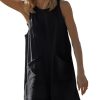 Women's Casual Rompers Stretchy Onesie Summer Sleeveless Shorts Jumpsuits with Pockets