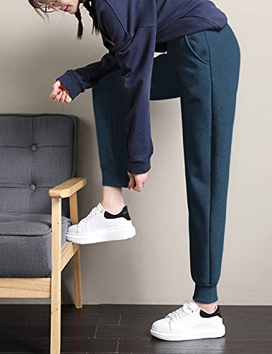 Women's Warm Sherpa Lined Athletic Sweatpants Jogger Fleece Pants