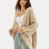 41u4JLx6QbL.jpg Womens 2024 Oversized Cardigan Sweaters Fall Winter Lightweight Soft Knit Cardigan Open Front Button Outwear Coats