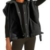 Women's Fleece Vest Casual Sleeveless Button Down Winter Warm Sherpa Jacket with Pockets