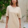 EXLURA Women's Summer Short Sleeve T Shirt Dress Casual Crewneck Resort Wear Tops Sundress Vacation Cruise Beach Outfits 2025