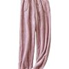 Womens Fleece Pajama Pants Fuzzy Lounge Bottoms Warm Fluffy Sleepwear with Pockets