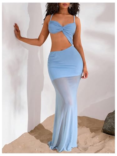 SHENHE Women's Cutout Prom Dress Long Formal Evening Dresses Twist Tube Maxi Dresses