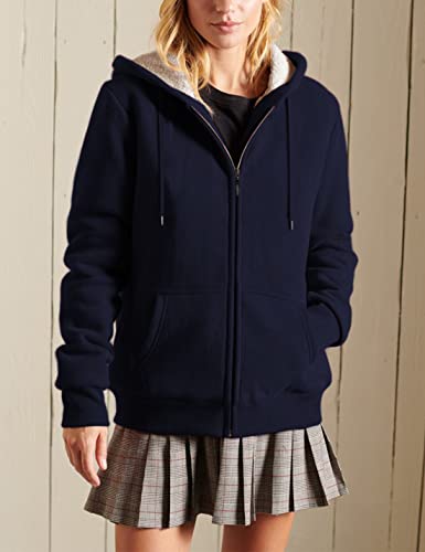 41xJmF6QD0L.jpg Women's Casual Full Zip Up Sherpa Lined Hoodie Sweatshirt Jacket Coat
