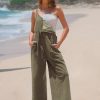 Women Fall Overalls Denim Loose Fit Wide Leg Bib Jumpsuits Casual Adjustable Baggy Jeans Romper with Pockets 2025