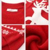 Patterns Reindeer Ugly Christmas Sweater Jumper Pullover Tops