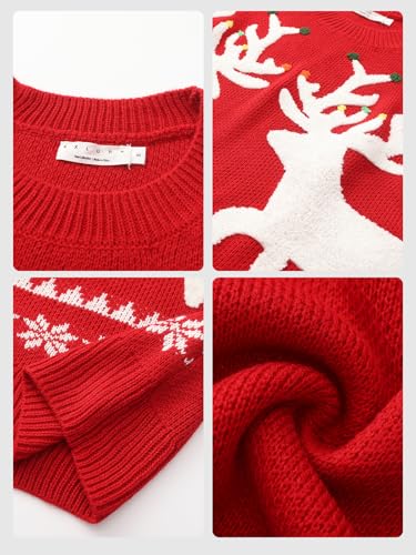 Patterns Reindeer Ugly Christmas Sweater Jumper Pullover Tops