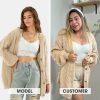 51CFTr4r00L.jpg Womens 2024 Oversized Cardigan Sweaters Fall Winter Lightweight Soft Knit Cardigan Open Front Button Outwear Coats