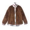 Women's Warm Sherpa Lined Fleece Plaid Flannel Shirt Jacket Button Down Fuzzy Shacket