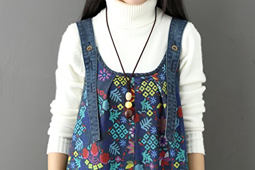 Women's Loose Baggy Denim Wide Leg Drop Crotch Jumpsuit Rompers Overalls