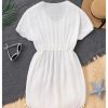 Girl's Swimsuit Coverups Chiffon Short Sleeve Beach Dress Bathing Suit Cover Up