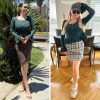 Women Cropped Cardigan Sweaters Fall Flare Sleeve Button Cardigans Ruffled Hem Cute Sweater Casual Soft Stretchy Tops