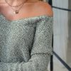 Womens Fall Oversized Sweaters Cotton Long Sleeve V Neck Off Shoulder Sweater Pullover Jumper Tops Trendy Winter 2025