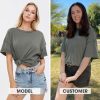 Womens Summer Oversized T Shirts 2025 Casual Short Sleeve Loose Maternity Tops Crewneck Tunic Plus Gym Workout Top