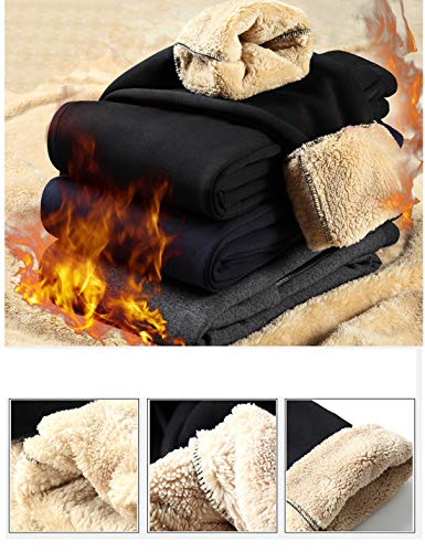 Mens Winter Warm Sherpa Lined Active Thermal Jogger Fleece Sweatpants Pant