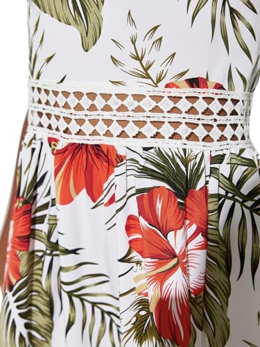 51ma53cfxJL.jpg Girl's Floral Sleeveless Split Thigh Ruffle Hem Summer Boho Maxi Cami Dress