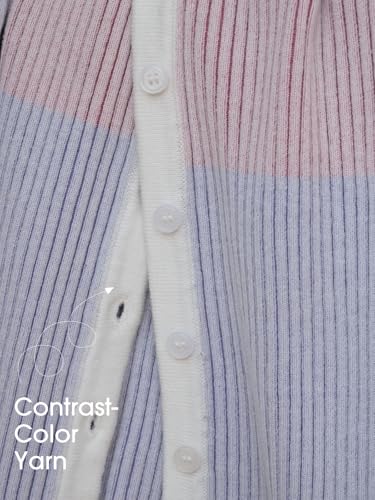 Womens Fall Lightweight Cropped Cardigans Long Sleeve Button Up V Neck Sweater Ribbed Knit Open Front Tops 2025 Trendy