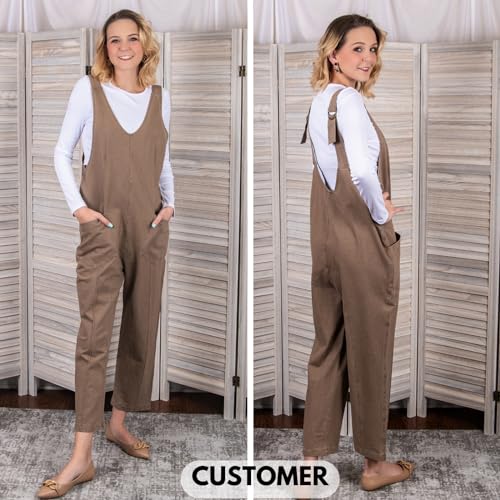 Womens High Roller Denim Bib Jumpsuits Casual Loose Sleeveless Baggy Overalls Jeans Pants Jumpers with Pockets