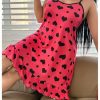 Women's Plus Size Nightgown Sleeveless Ruffle Chemise Slip Dress Spaghetti Strap Nighty