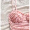 Women's Sexy Bustier Dress Ruched Bodycon Spaghetti Strap Party Night Mini Dress