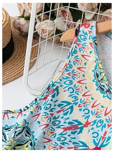 Women's Plus Size Summer Sleeveless Floral Sundress V Neck Loose Flowy Boho Tank Dress